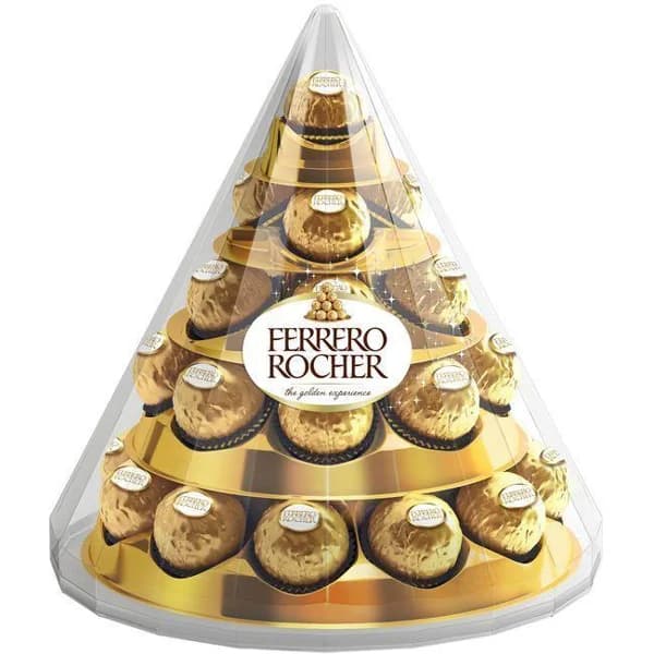 Bombones T28 Pirámide FERRERO ROCHER, caja 357 g - 1 ud - Imagen del producto en Findit