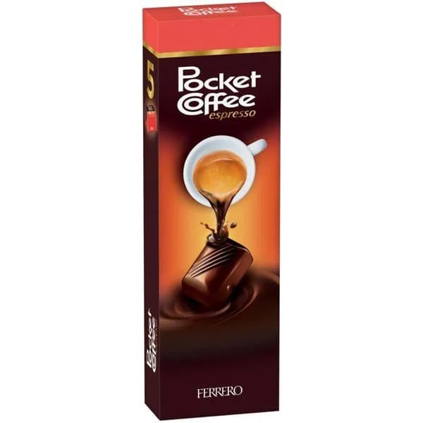 Pocket Coffee T5 FERRERO, paquete 62,5 g - 1 ud - Imagen del producto en Findit