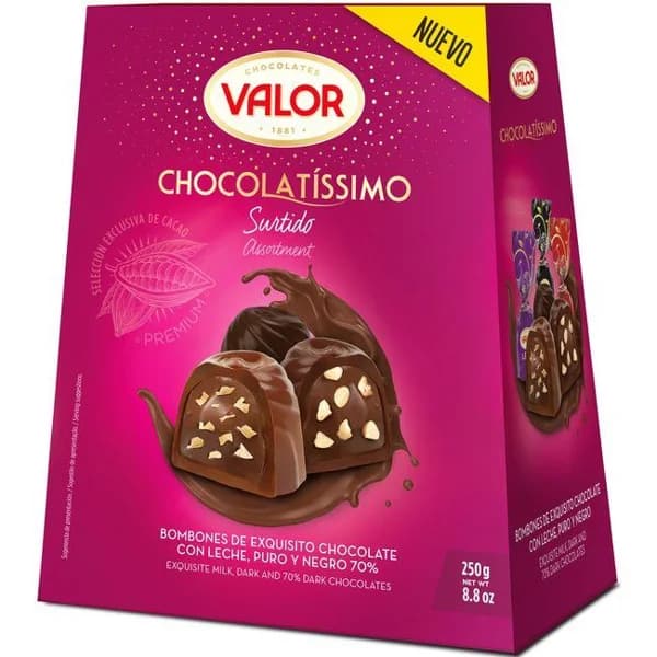 Chocolatissimo surtido VALOR, caja 250 g - 1 ud - Imagen del producto en Findit