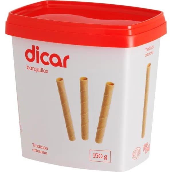 Barquillos DICAR, tarrina 150 g - 1 ud - Imagen del producto en Findit