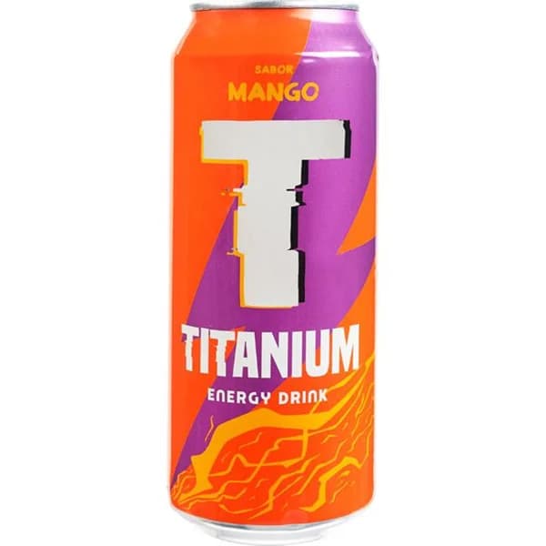 Bebida energética TITANIUM MANGO, lata 50 cl - 1 ud - Imagen del producto en Findit