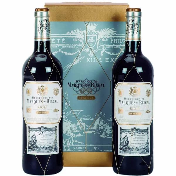 Vino Tinto Reserva D.O. Rioja MARQUÉS DE RISCAL, pack 2x75 cl - 1 ud - Imagen del producto en Findit