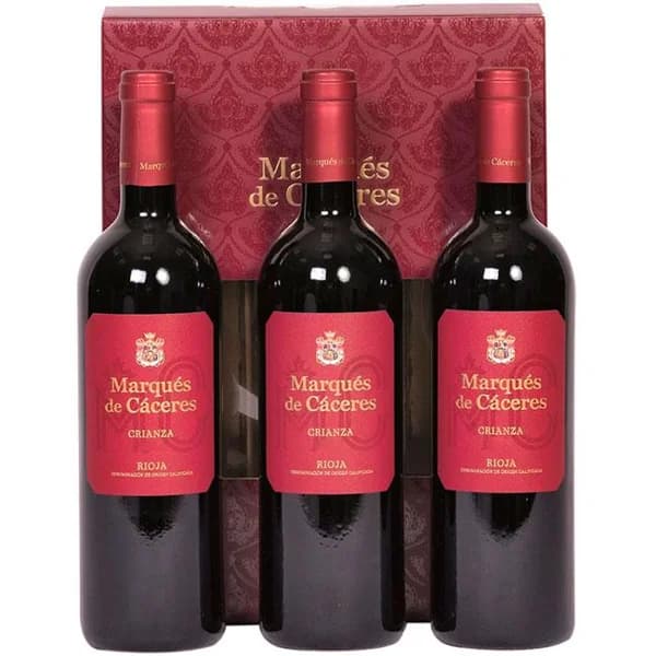 Vino Tinto Crianza Rioja MARQUÉS DE CÁCERES, pack 3x75 cl - 1 ud - Imagen del producto en Findit