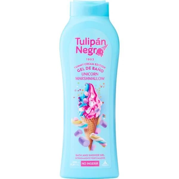 Gel de ducha unicornio marshmallow TULIPÁN NEGRO, bote 650 ml - 1 ud - Imagen del producto en Findit
