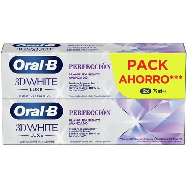 Dentífrico 3Dw Luxe Perfect ORAL-B, pack 2x75 ml - 1 ud - Imagen del producto en Findit