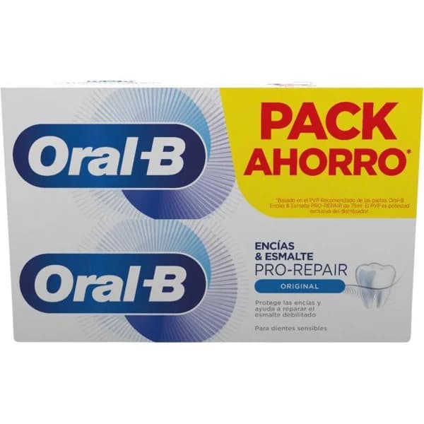 Dentífrico encías&esmal original ORAL-B PRO-REPAIR, pack 2x75 ml - 1 ud - Imagen del producto en Findit