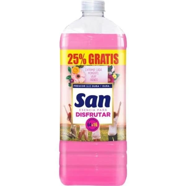 Suavizante Colonia SAN, botella 64+16 dosis - 1 ud - Imagen del producto en Findit