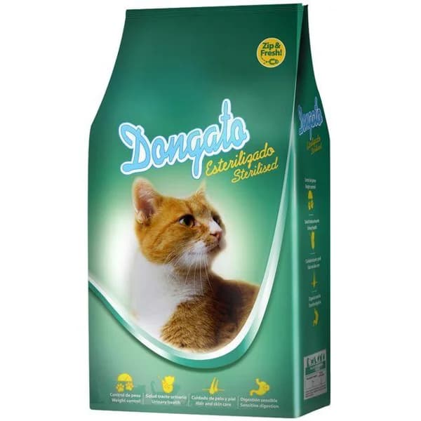 Alimento esterilizado/light para gato DONGATO, saco 1,5 kg - 1 ud - Imagen del producto en Findit
