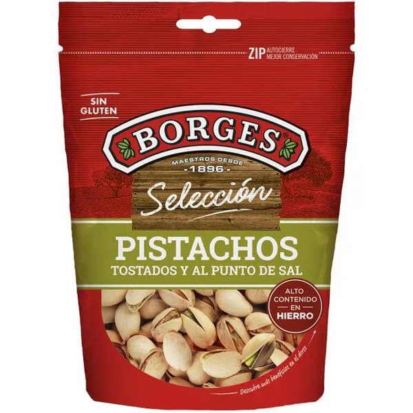 Pistacho tostado con sal BORGES, bolsa 80 g - 1 ud - Imagen del producto en Findit