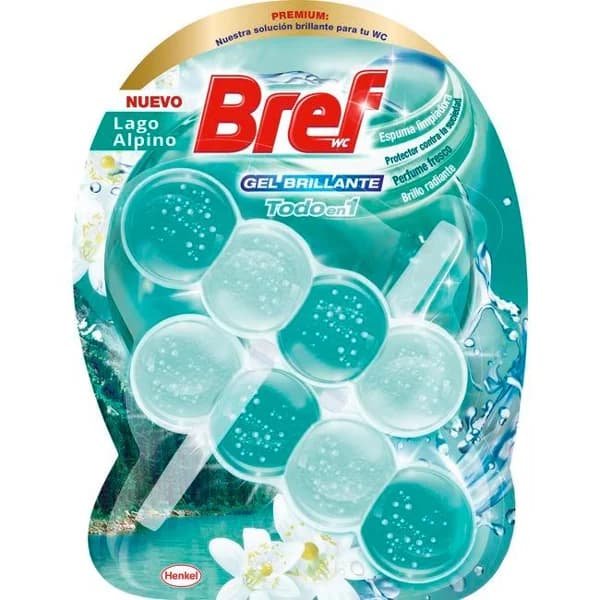 Limpiador wc gel brillante alpino BREF, pack 2 uds - 1 ud - Imagen del producto en Findit