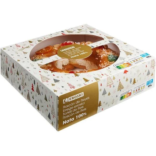 Roscón de nata 100% EROSKI, 800 g - 1 ud - Imagen del producto en Findit