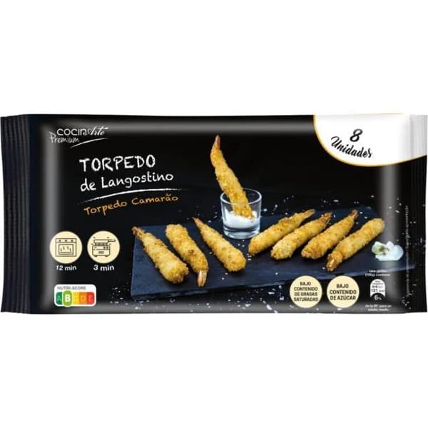 Torpedo de langostino COCINARTE, bandeja 200 g - 1 ud - Imagen del producto en Findit