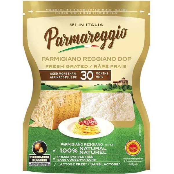 Queso rallado Reggiano curación 30 meses PARMAREGGIO, bolsa 60 g - 1 ud - Imagen del producto en Findit