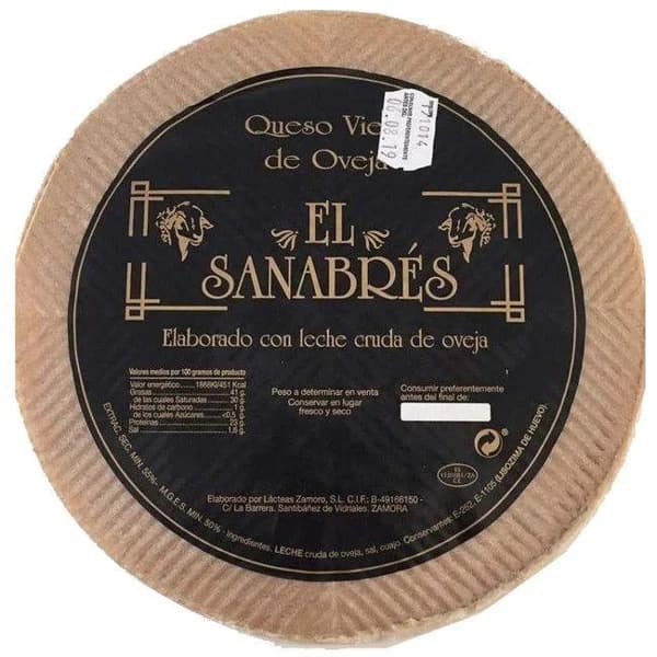 Queso viejo de l cruda oveja EL SANABRÉS, al corte compra mínima 250 g - 1 ud - Imagen del producto en Findit