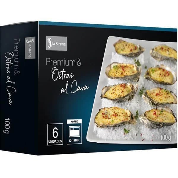 Ostras al cava premium LA SIRENA, caja 100 g - 1 ud - Imagen del producto en Findit