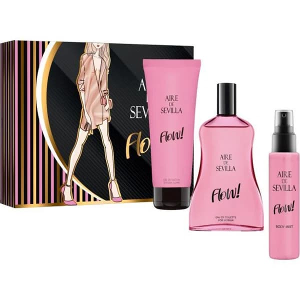 Set mujer Flow Colonia, Gel, Body Mist AIRE DE SEVILLA, 1 ud - 1 ud - Imagen del producto en Findit