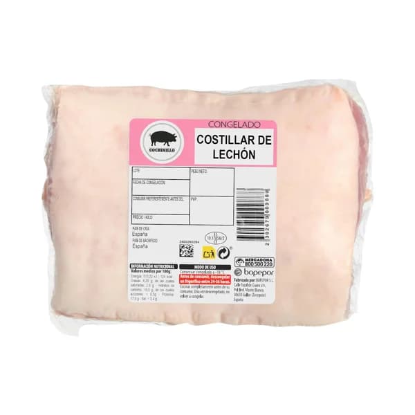 Costillar de lechón congelado - 1 ud - Imagen del producto en Findit