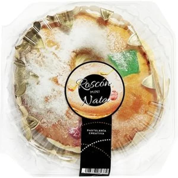 Roscón Mini de Nata con Haba y Rey - 1 ud - Imagen del producto en Findit