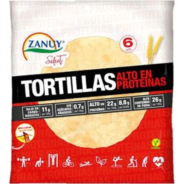 Tortillas Alto en Proteínas 6 Unidades - 1 ud - Imagen del producto en Findit