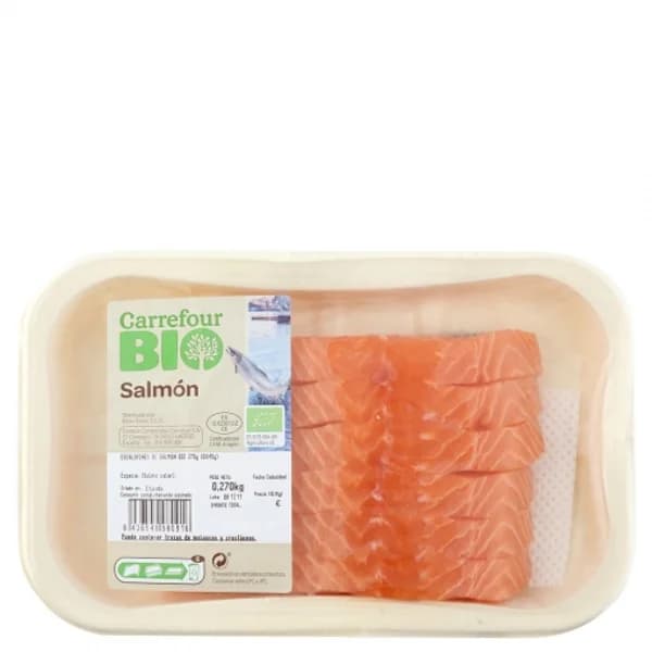 Escalopines de salmón ecológico Carrefour Bio 270 g - 1 ud - Imagen del producto en Findit