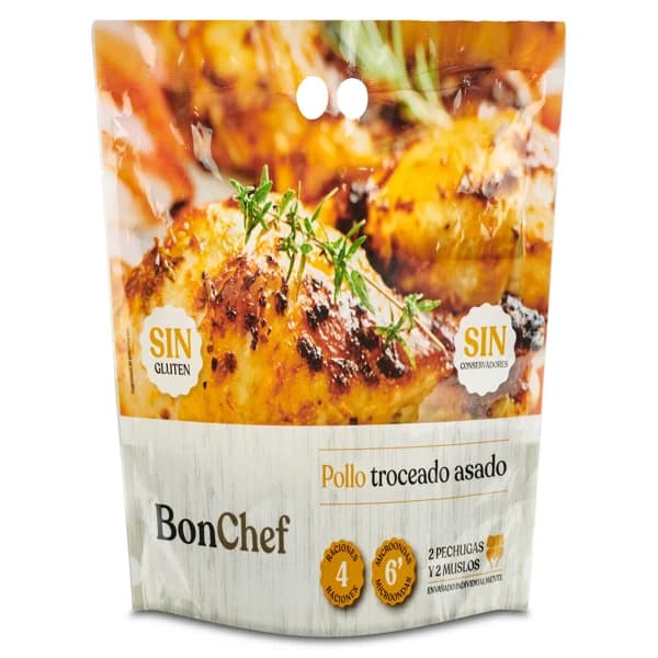 Pollo asado troceado Bonchef bolsa 1.3 Kg aprox. - 1.2 kg - Imagen del producto en Findit