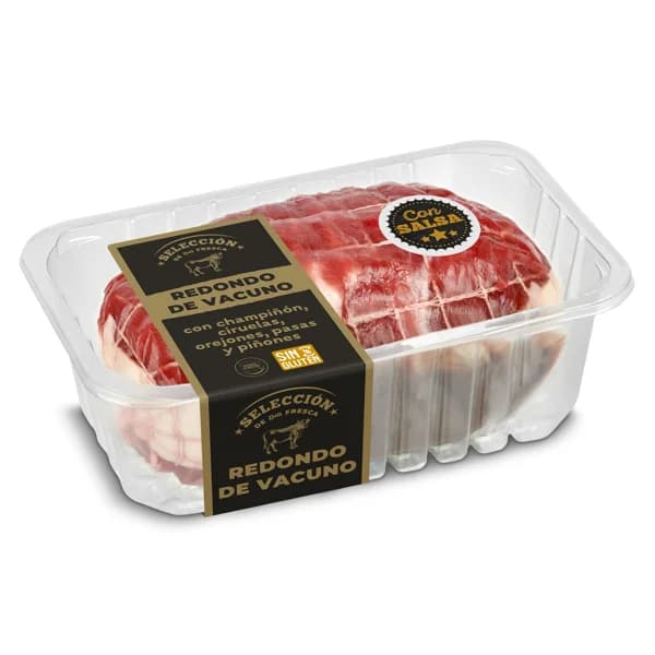 Redondo de vacuno con champiñón, ciruelas, orejones, pasas y piñones Selección de Dia bandeja 800 g - 1 ud - Imagen del producto en Findit