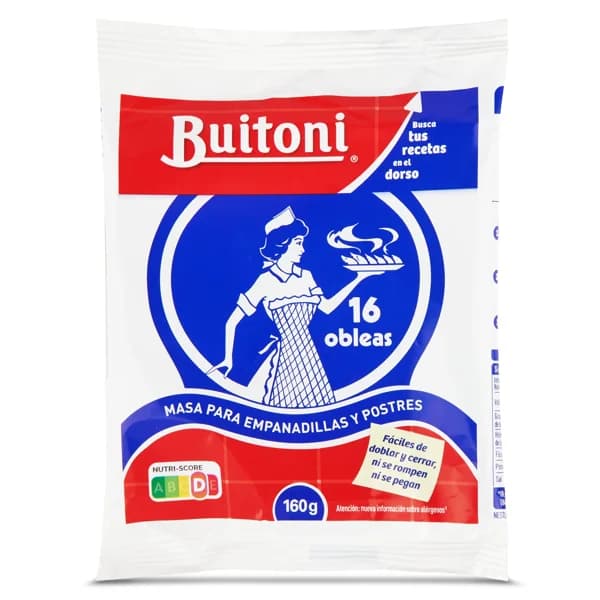 Masa para empanadillas y postres Buitoni bolsa 160 g - 0.16 kg - Imagen del producto en Findit