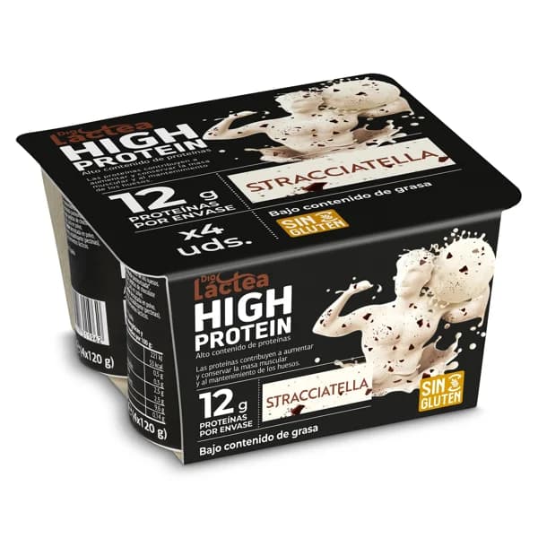 Yogur de stracciatella alto en proteínas Dia Láctea pack 4 x 120 g - 0.48 kg - Imagen del producto en Findit