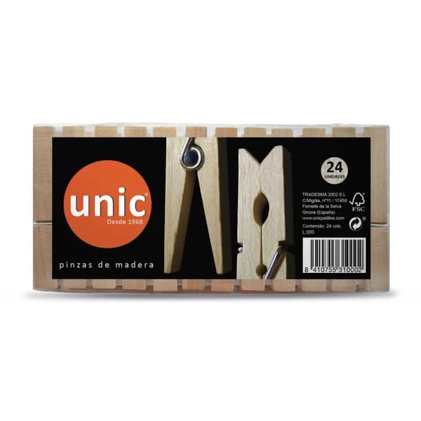 Pinzas de madera bolsa 24 unidades - 24.83 ud - Imagen del producto en Findit