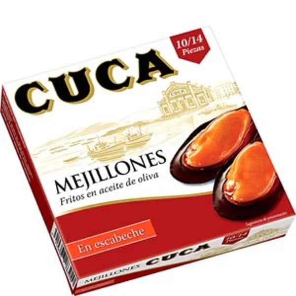 Mejillón en escabeche 10/14 piezas CUCA, lata 115 g - 0.06 ud - Imagen del producto en Findit