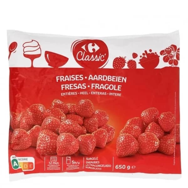 Fresas Carrefour Classic 650 g. - 0.65 kg - Imagen del producto en Findit