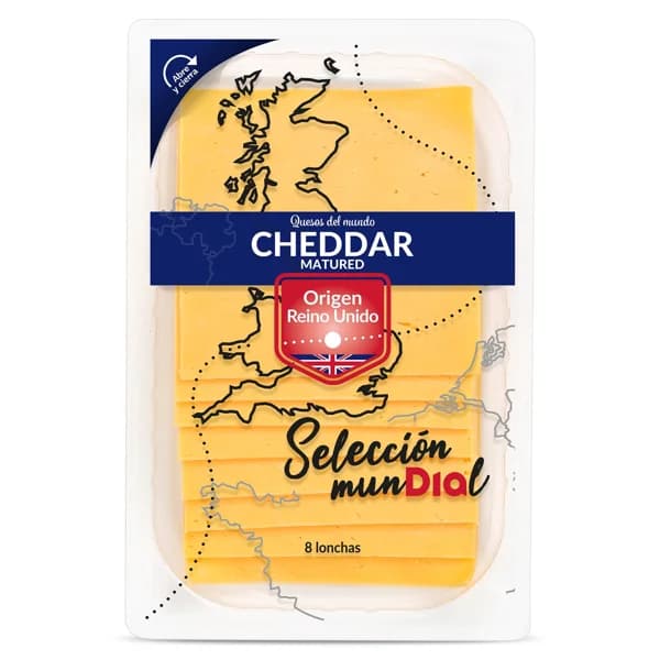 Queso cheddar Selección Mundial de Dia sobre 160 g - 0.16 kg - Imagen del producto en Findit