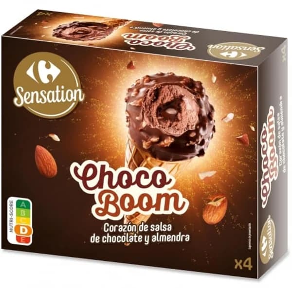 Conos de helado choco bom Sensation Carrefour 4 ud. - 3.99 ud - Imagen del producto en Findit