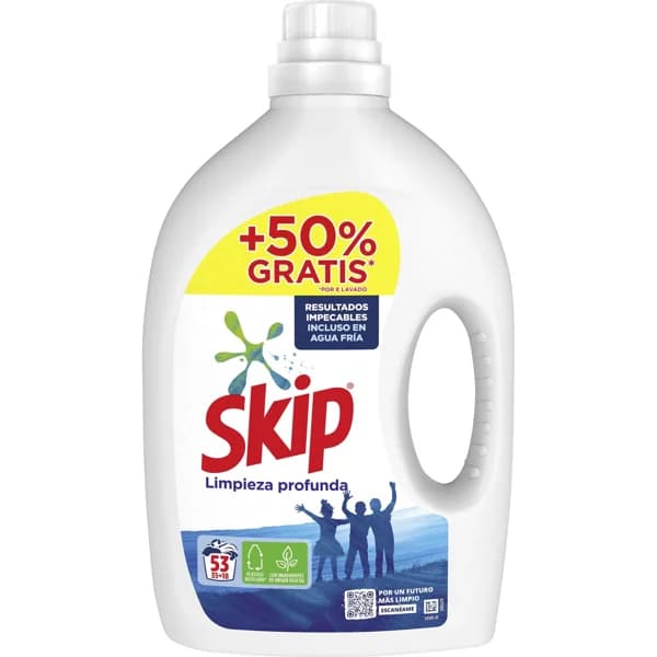 Detergente Ropa Liquido Limpieza 35+18 - 53.75 ud - Imagen del producto en Findit