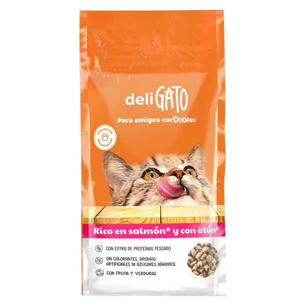 Alimento para gatos con salmón y atún Deligato Dia bolsa 1.5 Kg - 1.5 kg - Imagen del producto en Findit