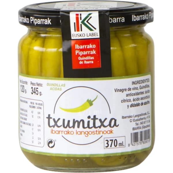 Guindillas de Ibarra TXUMITXA, frasco 120 g - 1 ud - Imagen del producto en Findit
