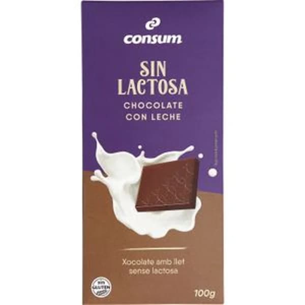 Chocolate con Leche sin Lactosa - 0.1 kg - Imagen del producto en Findit