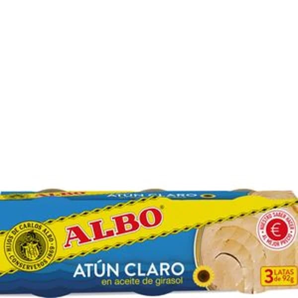 Atún claro en aceite de girasol 3x92 g - 0.2 kg - Imagen del producto en Findit