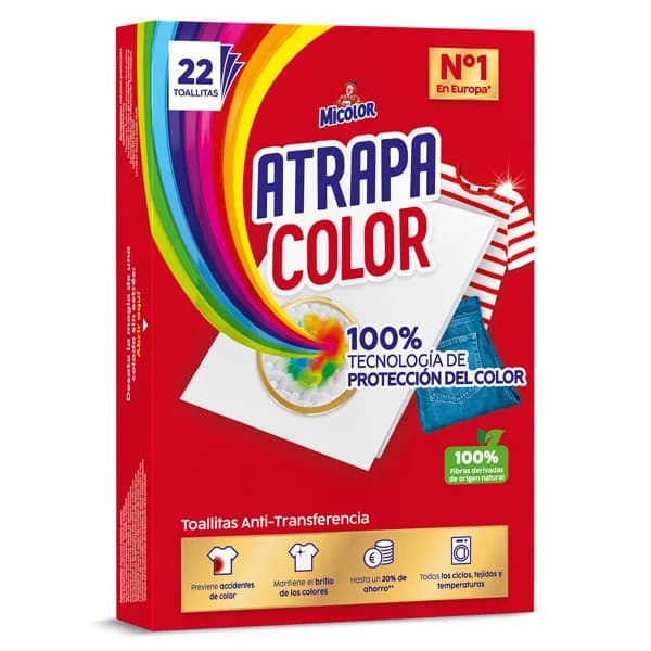 Toallitas atrapacolor Micolor caja 22 unidades - 22.17 ud - Imagen del producto en Findit