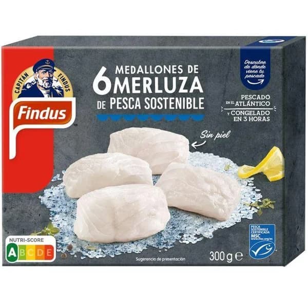 Medallones de merluza MSC FINDUS, caja 300 g - 0.3 kg - Imagen del producto en Findit