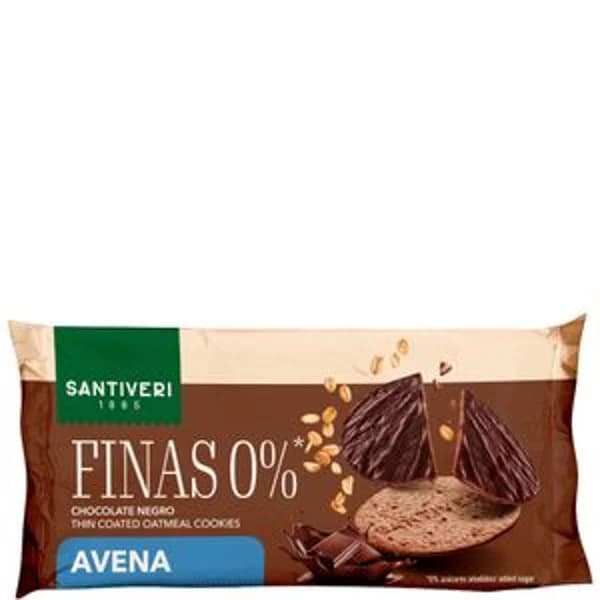 Galletas finas 0% con chocolate negro y avena 8 g - 0.09 kg - Imagen del producto en Findit