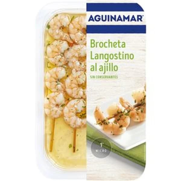 Brocheta de langostino al ajillo 145 g - 0.14 kg - Imagen del producto en Findit