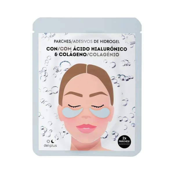 Parches para ojos de hidrogel Deliplus con ácido hialurónico y colágeno - 2 ud - Imagen del producto en Findit