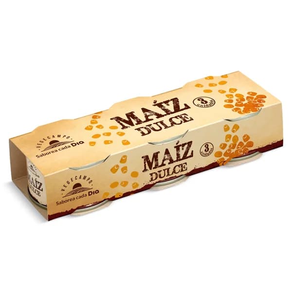Maíz dulce Vegecampo de Dia lata 3 x 70 g - 0.21 kg - Imagen del producto en Findit