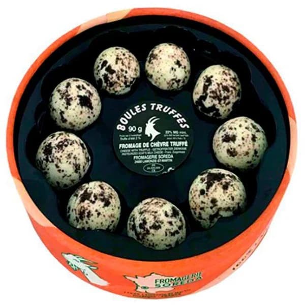 Bolitas de queso de cabra con trufa SOREDA, caja 90 g - 1 ud - Imagen del producto en Findit