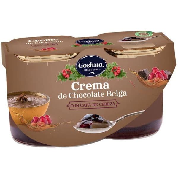 Crema de chocolate con cereza GOSHUA, pack 2x125 g - 1 ud - Imagen del producto en Findit