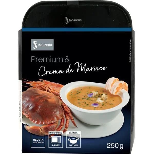 Crema de marisco premium LA SIRENA, caja 250 g - 1 ud - Imagen del producto en Findit