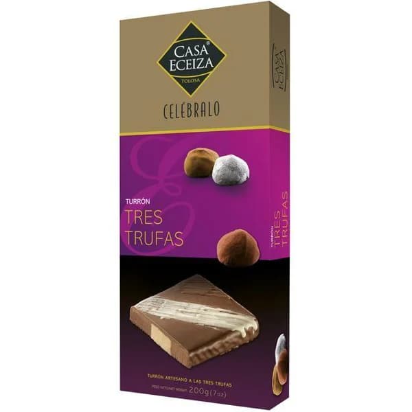 Turrón de 3 trufas CASA ECEIZA, caja 200 g - 1 ud - Imagen del producto en Findit