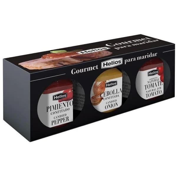 Maridaje gourmet cebolla, pimiento y tomate HELIOS, caja 135 g - 1 ud - Imagen del producto en Findit