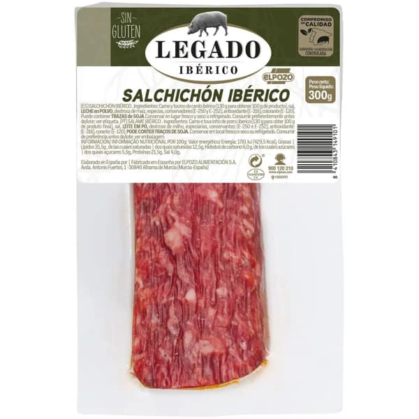 Salchichón LEGADO IBÉRICO, taco 300 g - 1 ud - Imagen del producto en Findit
